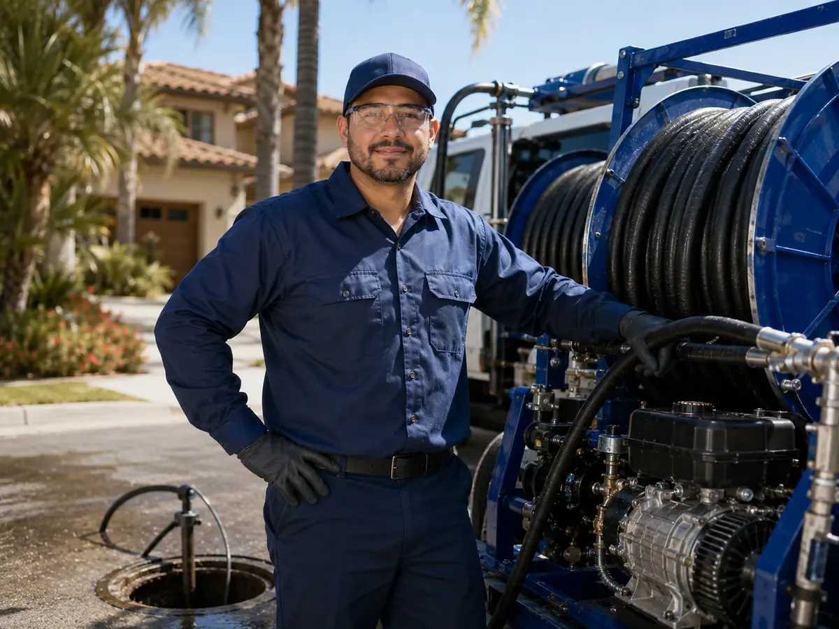 Hydro jet sewer cleaning in Newport Beach