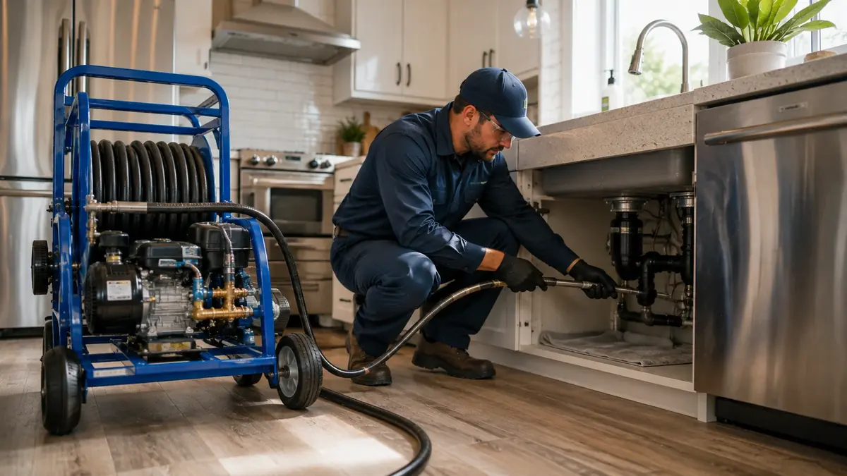 Kitchen Drain Hydro Jetting in Newport Beach