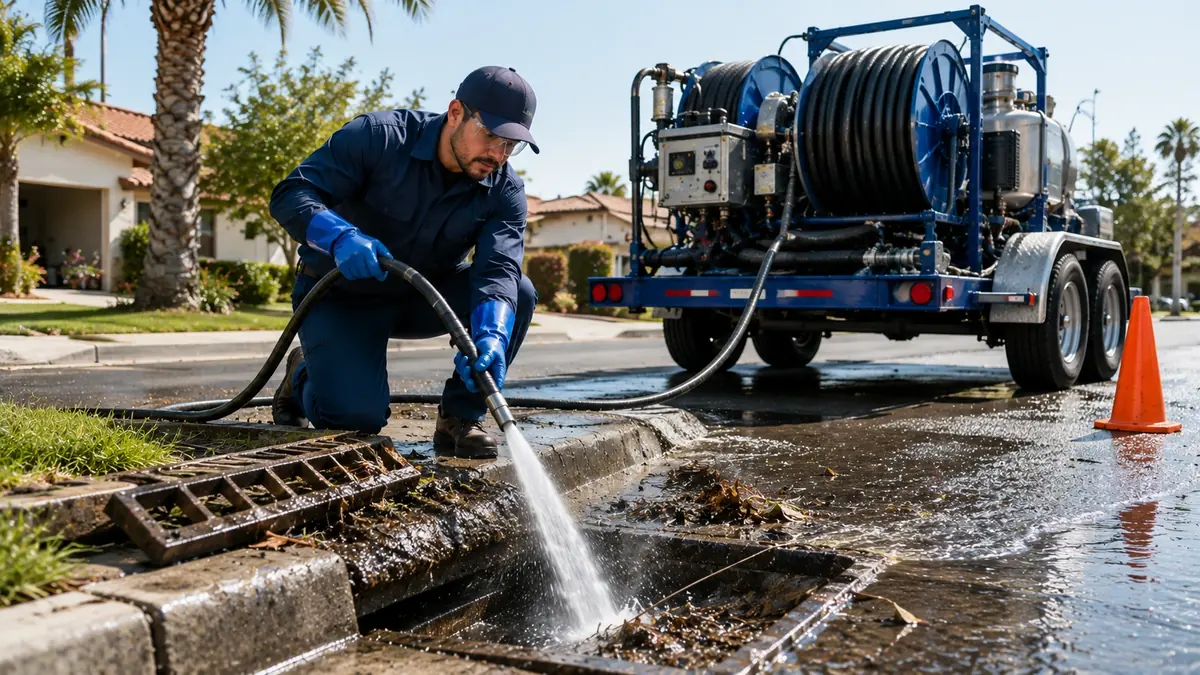 Storm Drain Hydro Jet Cleaning in Newport Beach